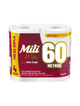 Imagem de Papel Higienico Mili 60m C/ 4 Folha Dupl