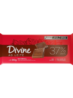 Imagem de CHOCOLATE DIVINE 90G 37% AO LEITE S/GLUTEN