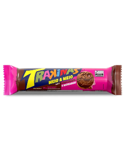 Imagem de BISCOITO RECHEADO TRAKINAS 126G CHOCOLATE E MORANG