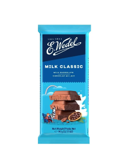 Imagem de CHOCOLATE E.WEDEL 90G AO LEITE 