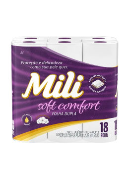 Imagem de PAPEL HIG MILI 30M C/18 ROLOS SOFT COMFORT F DUPLA