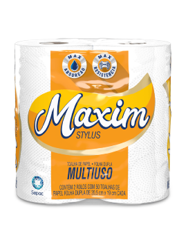 Imagem de TOALHA DE PAPEL STYLUS MAXIM C/2