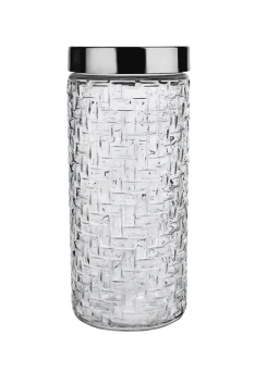 Imagem de POTE DE VIDRO RATTAN 1,2L TAMPA INOX