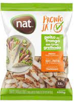 Imagem de Peito De Frango Nat 400g Em Tiras Grelhado