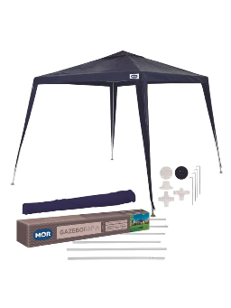 Imagem de GAZEBO MOR RAFIA AZUL 3X3 M