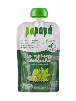 Imagem de PAPINHA ORG PAPAPA 100G PERA, ESPINAFRE ABOBRINHA