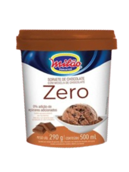 Imagem de SORVETE MILAO 500ML ZERO CHOCOLATE MESCLA CHOC