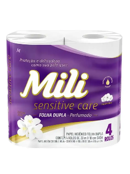 Imagem de Papel Higienico Mili 30m Folha Dupla Perfumado C/ 4