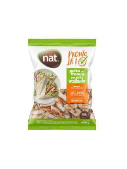 Imagem de Peito De Frango Nat 400g Em Tiras Grelhado
