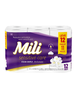 Imagem de Papel Higienico Mili 30m C/ 12 Folha Dupla Perfumado