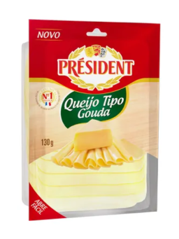 Imagem de QUEIJO PRESIDENT 130G GOUDA FATIADO