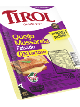 Imagem de Queijo Tirol 150g Mussarela Fatiado Zero Lactose