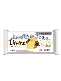 Imagem de CHOCOLATE DIVINE 70G 30% BRANCO C/COOKIES