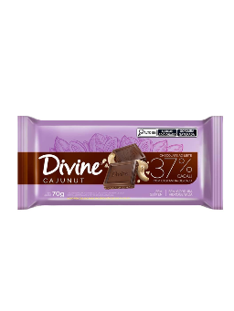 Imagem de CHOCOLATE DIVINE 70G 37% CASTANHA DE CAJU