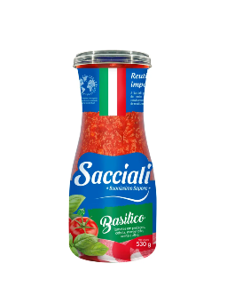 Imagem de MOLHO DE TOMATE SACCIALI 530G BASILICO
