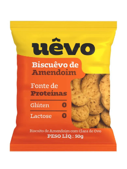 Imagem de BISCOITO PROTEICO UEVO 50G AMENDOIM 