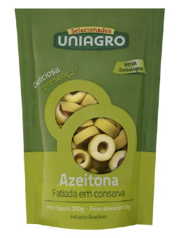 Imagem de Azeitona Verde Uniagro 100g Fatiada