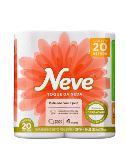 Imagem de PAPEL HIGIENICO NEVE 20M C/4 TOQUE SEDA