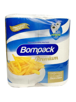 Imagem de Toalha de papel Bompack C/2 20cmx22cm