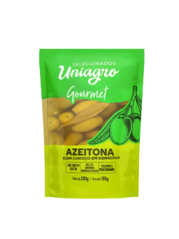 Imagem de Azeitona Verde Uniagro 100g C/ Caroço