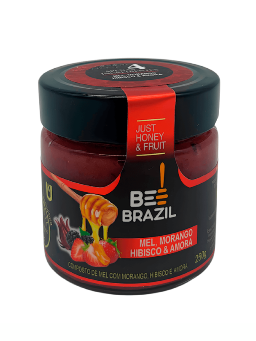 Imagem de MEL BEE BRAZIL 250G MORANGO, HIBISCO E AMORA
