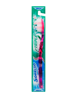 Imagem de ESCOVA DENTAL SORRISO TRIPLA 123 MACIA