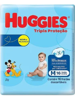 Imagem de FRALDA HUGGIES TRIP.PROT.JUMBINHO M-16UN