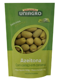 Imagem de Azeitona Verde Uniagro 100g C/ Caroço