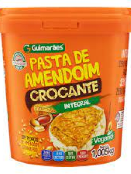 Imagem de Pasta De Amendoim Guimaraes 1,005kg Integral Crocante Integral
