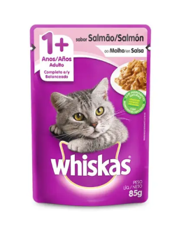 Imagem de ALIMENTO P/GATOS WHISKAS 85G SALMAO