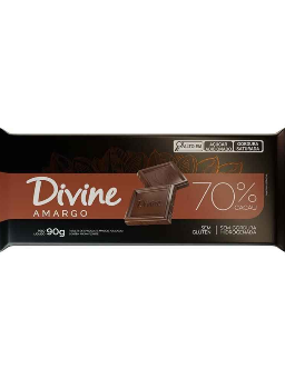 Imagem de CHOCOLATE DIVINE 90G 70% AMARGO S/GLUTEN