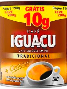 Imagem de CAFE IGUACU LV200PG190G SOLUVEL TRADICIONAL