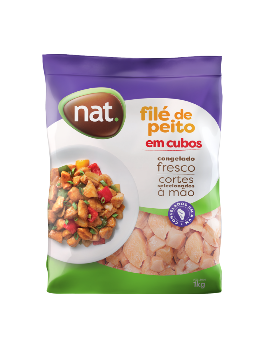 Imagem de File De Peito Nat 1kg Cubos