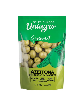 Imagem de Azeitona Verde Uniagro 80g S/ Caroco
