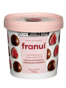 Imagem de FRANBOESAS BANHADAS FRANUI 150G CHOC.BRANCO+AMARGO