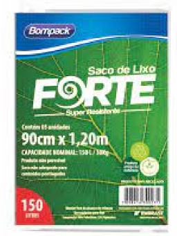 Imagem de Saco Lixo Bompack 150lt Forte Preto C/5